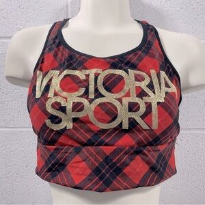 Victoria sport plaid padded sports bra​​​​​​​​​